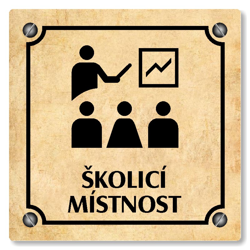 Školicí místnost, 118x118mm, pergamen, Kansas